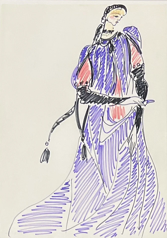Edith de Berg, dans l’Aigle à deux têtes, 1978 — Yves Saint Laurent