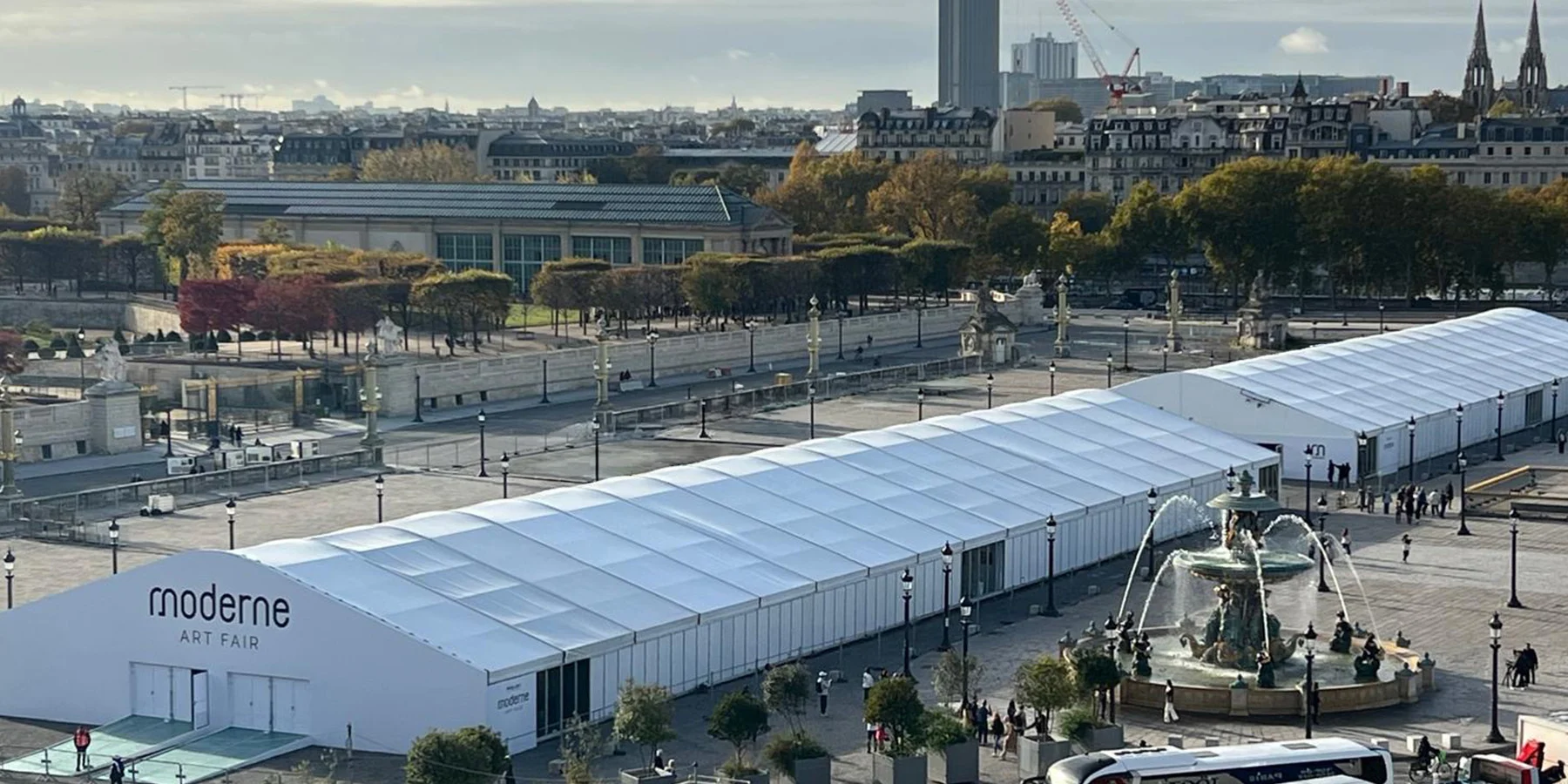 Pavillons de Moderne Art Fair place de la Concorde à Paris, lors d’une édition précédente